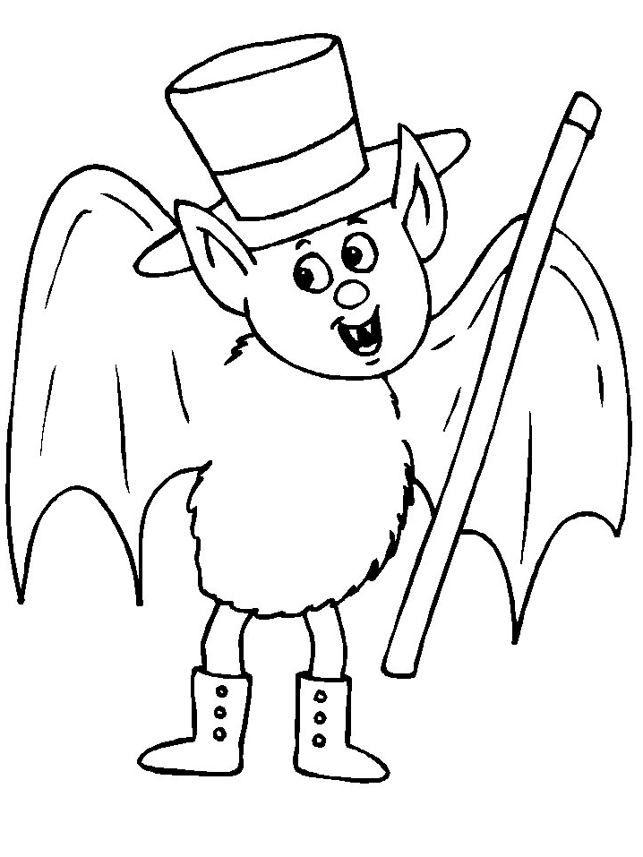 Drawing 3 from bats coloring page to print and coloring