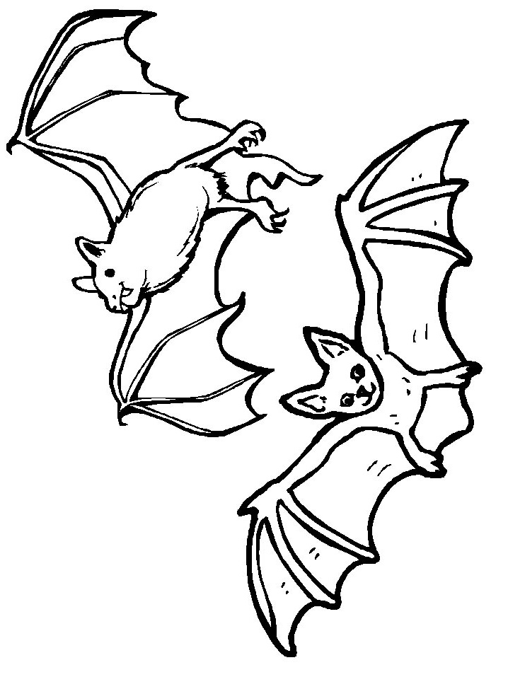 Dibujo 8 de murciélagos para imprimir y colorear
