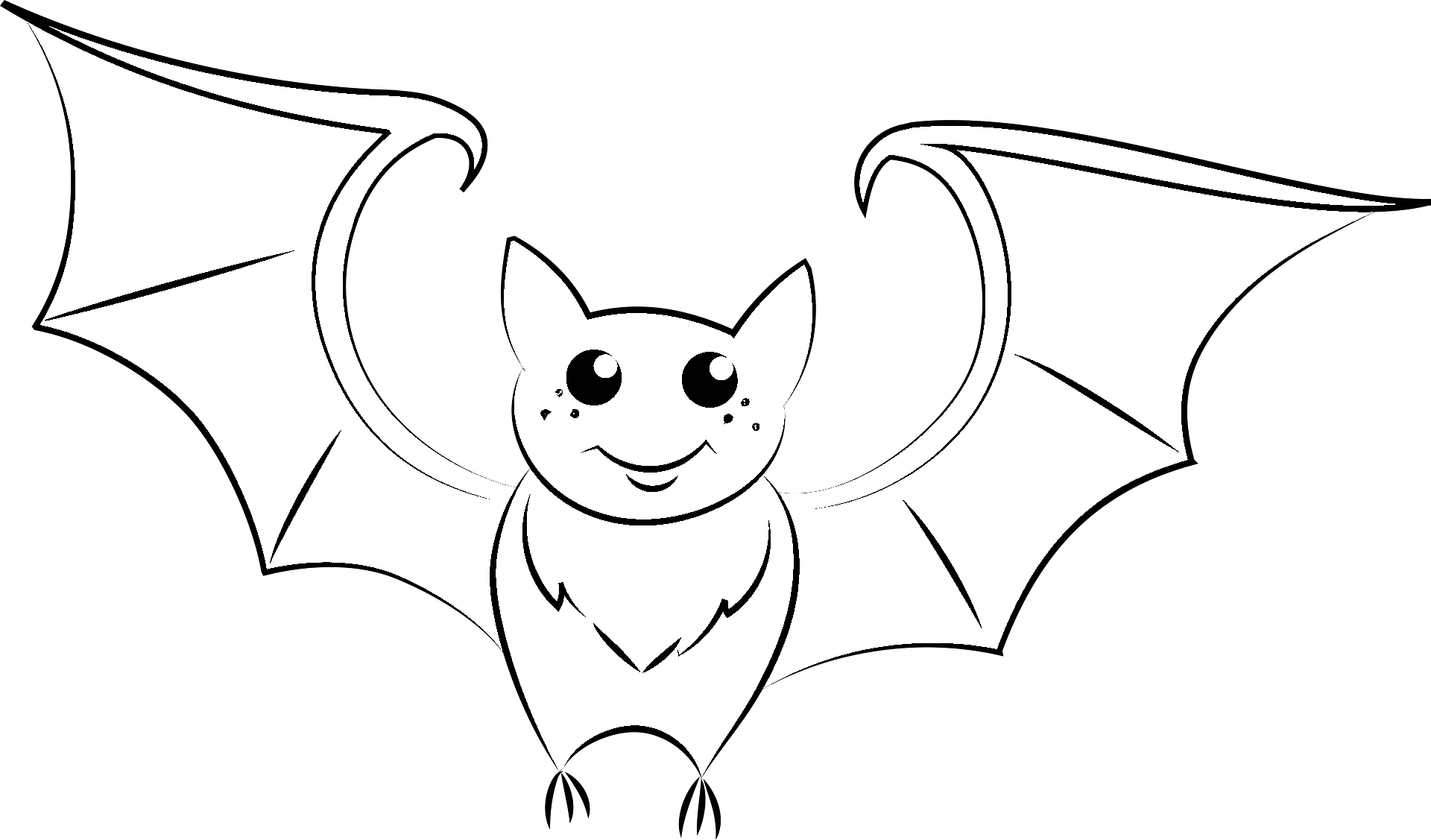Disegno da colorare di un pipistrello
