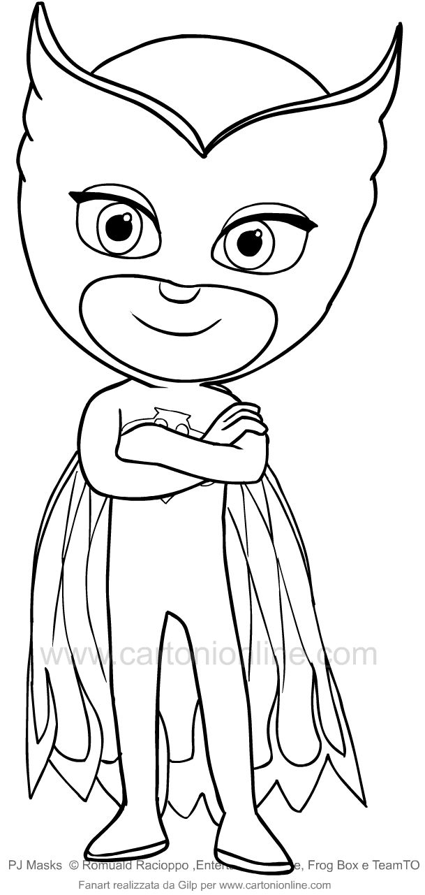 Dibujo de Owlette de PJ Masks superpjamas para colorear