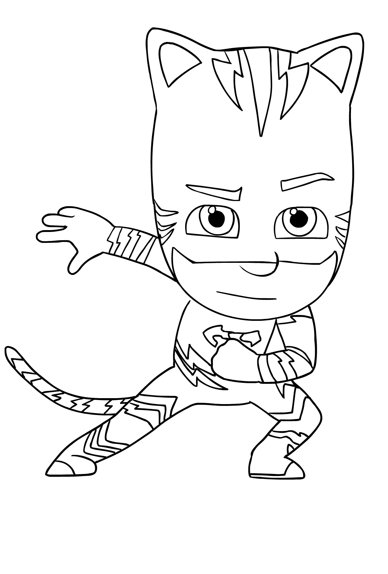 Disegno 1 dei PJ Masks da stampare e colorare