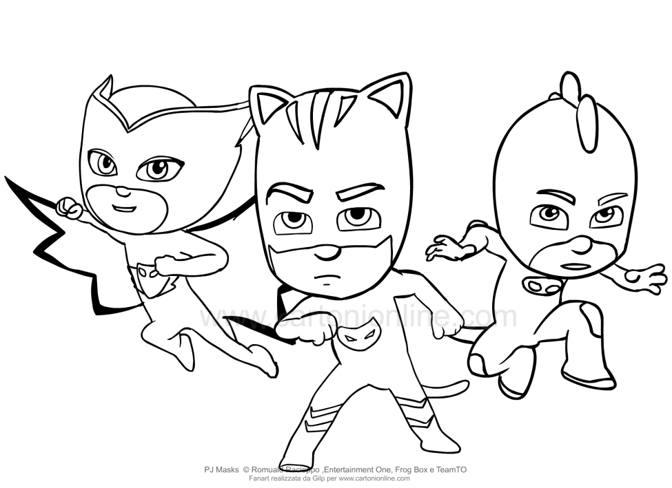 Disegni Da Colorare Dei Pj Masks Super Pigiamini