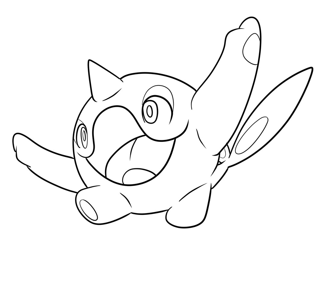 Cetoddle of the ninth generation Pokémon coloring page to print and color