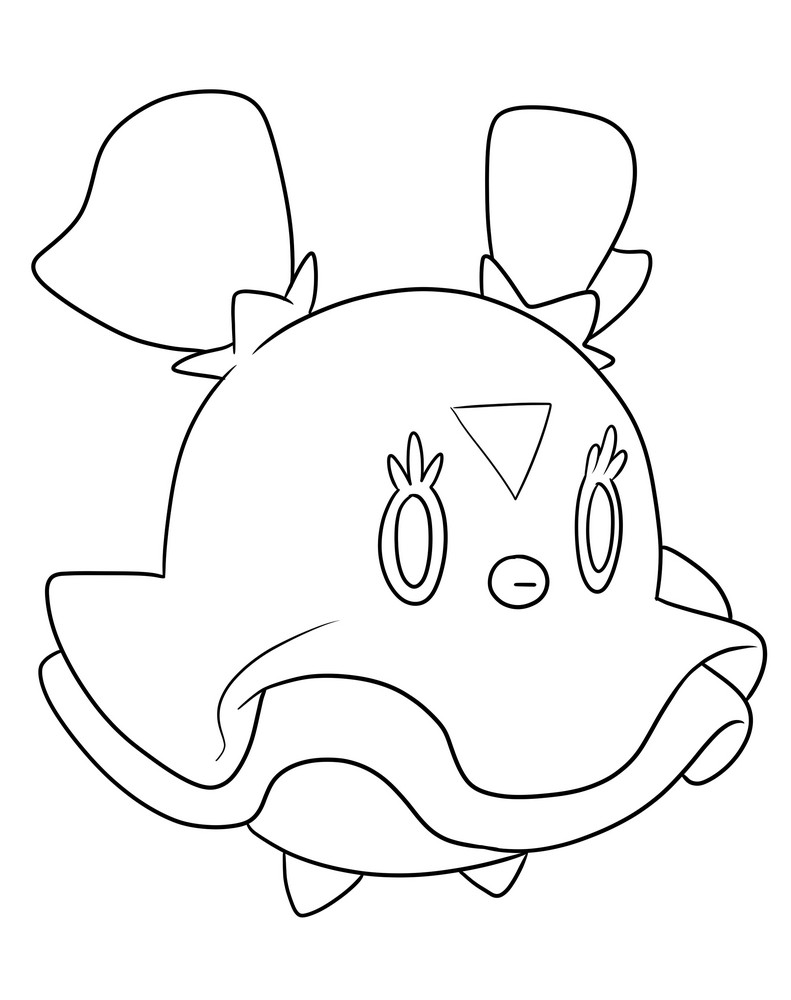 Flittle of the ninth generation Pokémon coloring page to print and color