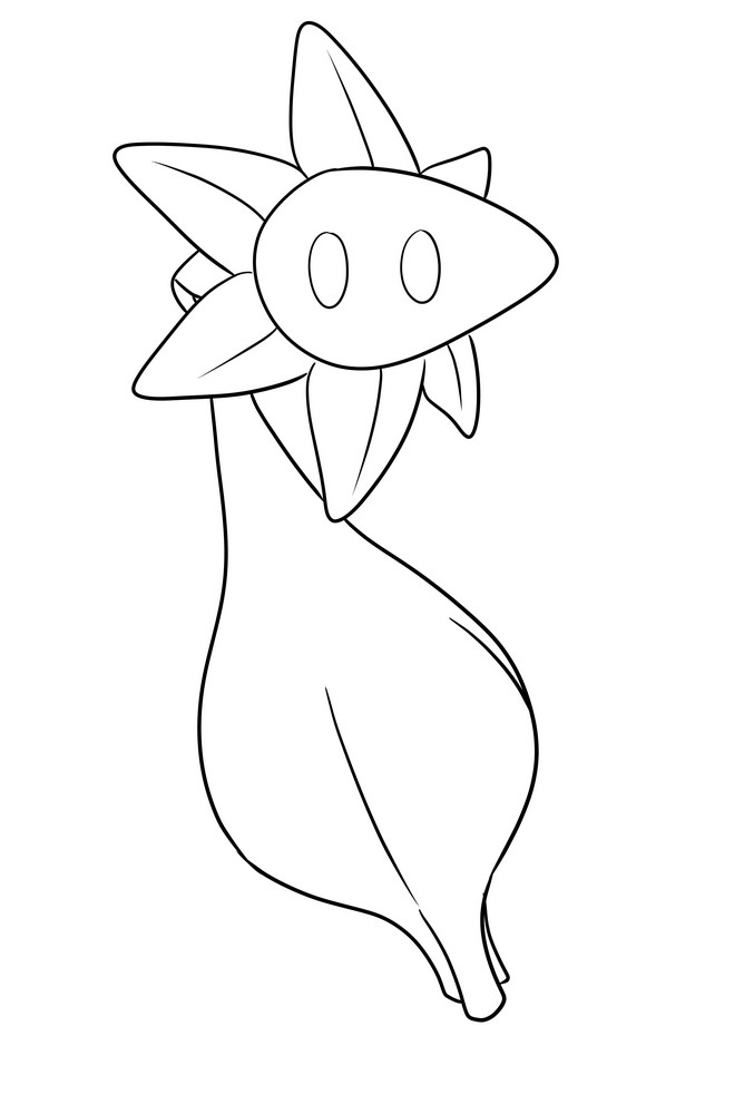 Glimmet of the ninth generation Pokémon coloring page to print and color