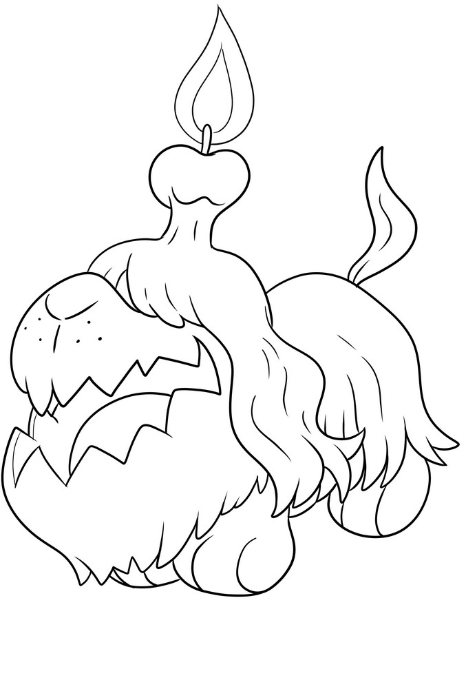 Greavard of the ninth generation Pokémon coloring page to print and color