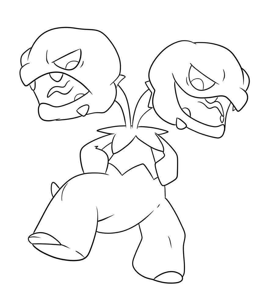 Scovillain of the ninth generation Pokémon coloring page to print and color