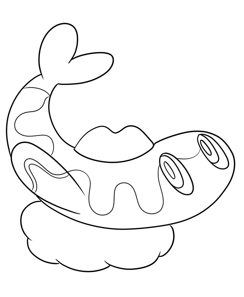 Tatsugiri from generation IX Pokmon coloring page to print and coloring