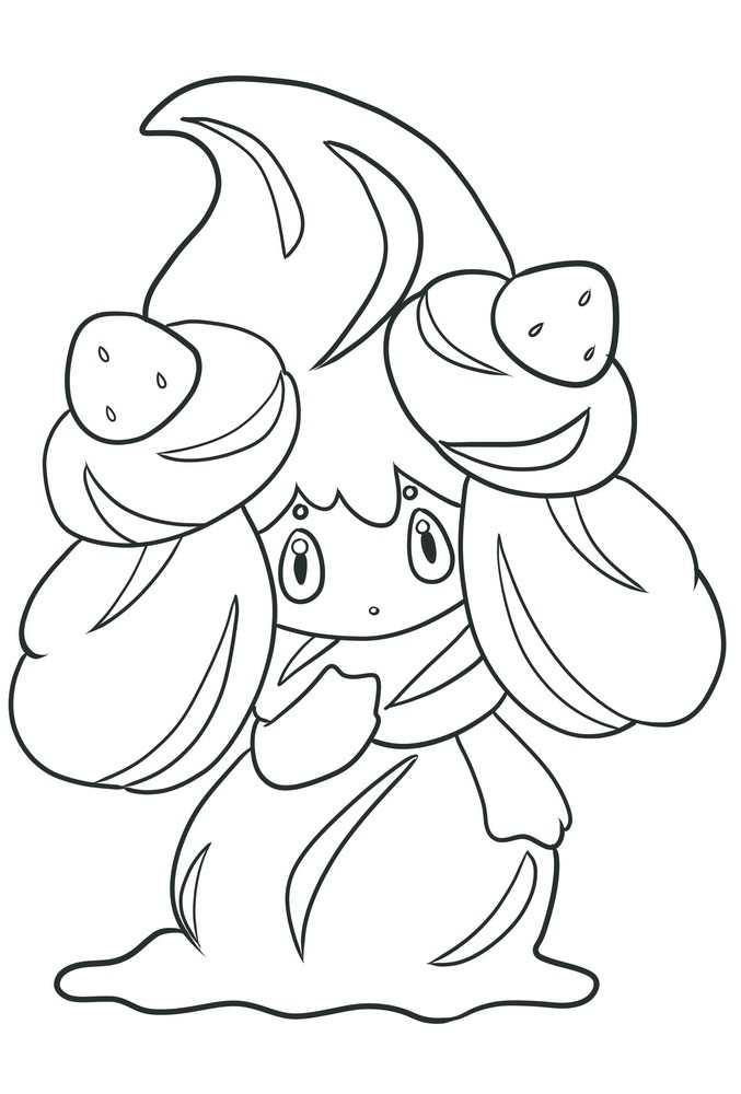 Alcremie from generation VIII Pokmon coloring page to print and coloring