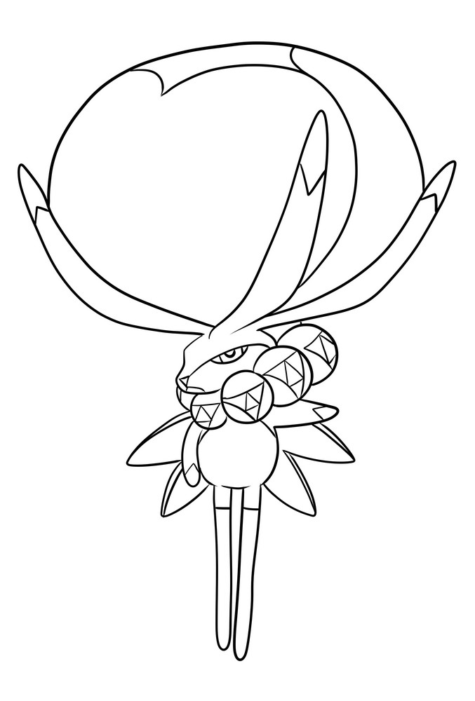 Calyrex from generation VIII Pokmon coloring pages to print and coloring