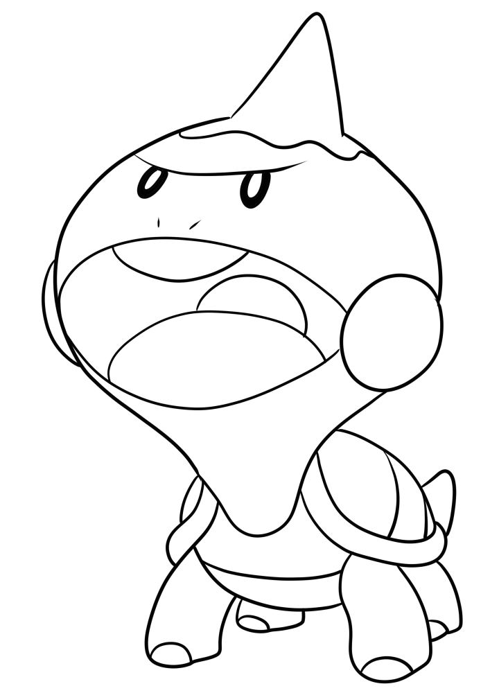 Chewtle from Pokmon coloring page to print and coloring