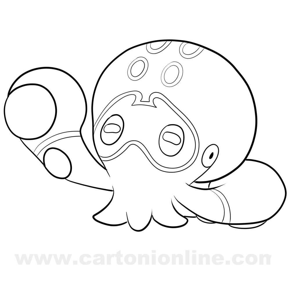 Pokemon Clobbopus tekening om af te drukken en te kleuren