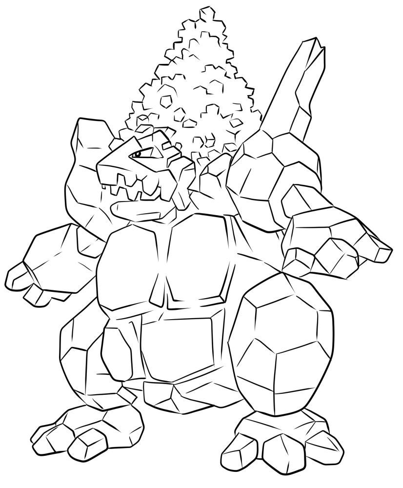 Coalossal from Pokmon coloring page to print and coloring