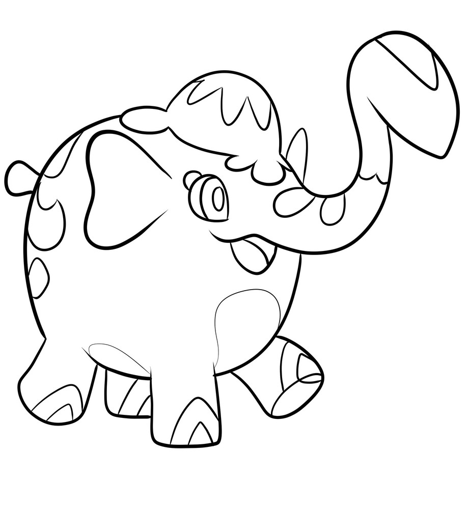 Cufant from generation VIII Pokmon coloring pages to print and coloring