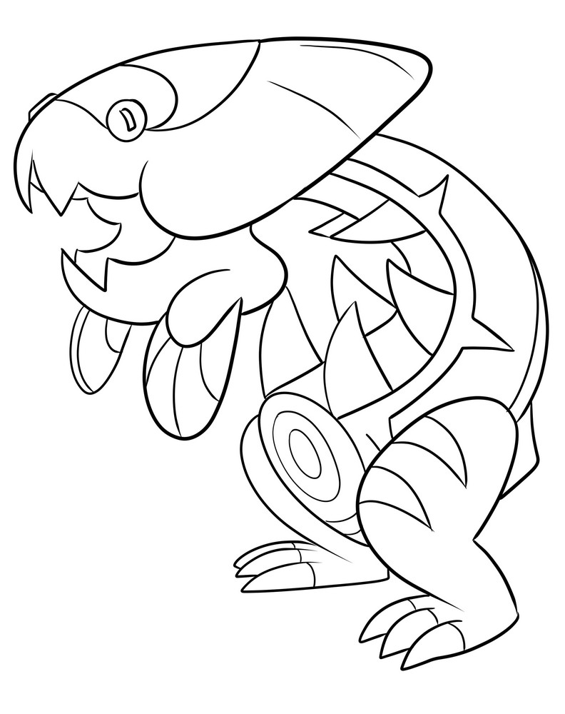 Dracovish from generation VIII Pokmon coloring page to print and coloring