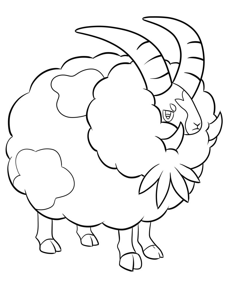 Dubwool from Pokmon coloring page to print and coloring