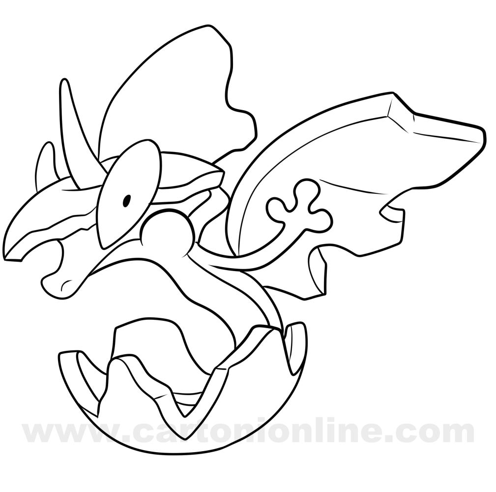 Flapple from Pokmon coloring pages to print and coloring