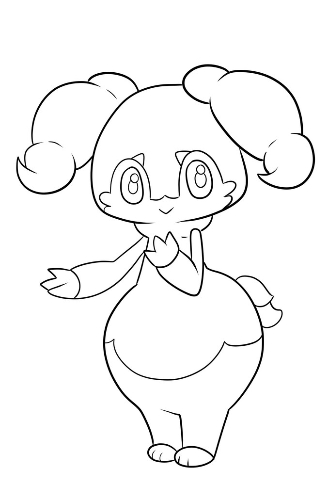 Indeedee from generation VIII Pokmon coloring page to print and coloring