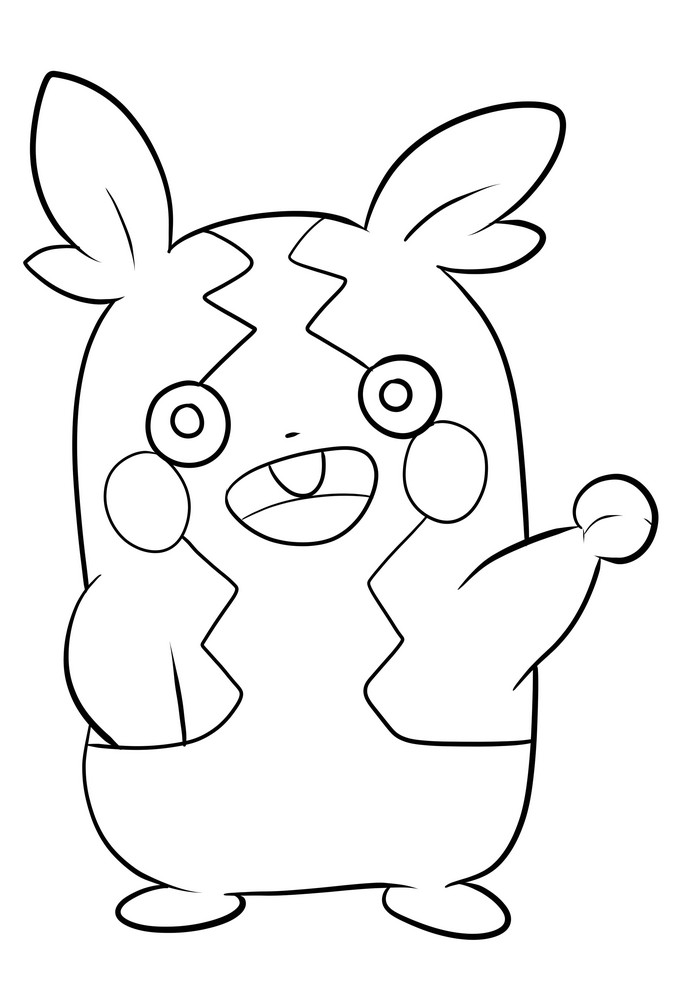 Morpeko from generation VIII Pokmon coloring page to print and coloring