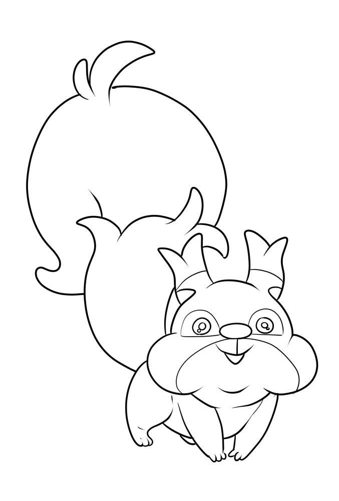 Pokémon Skwovet drawing to print and color