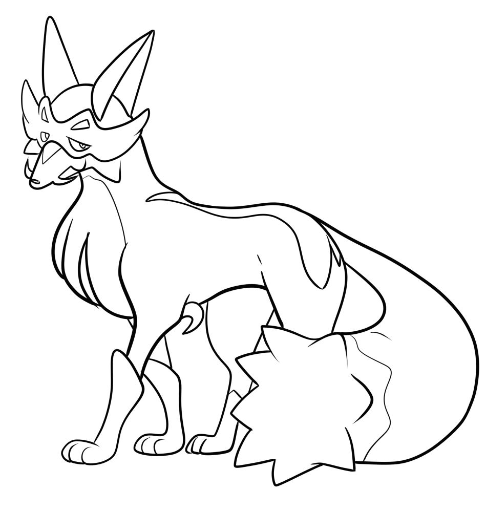 Thievul from Pokmon coloring pages to print and coloring