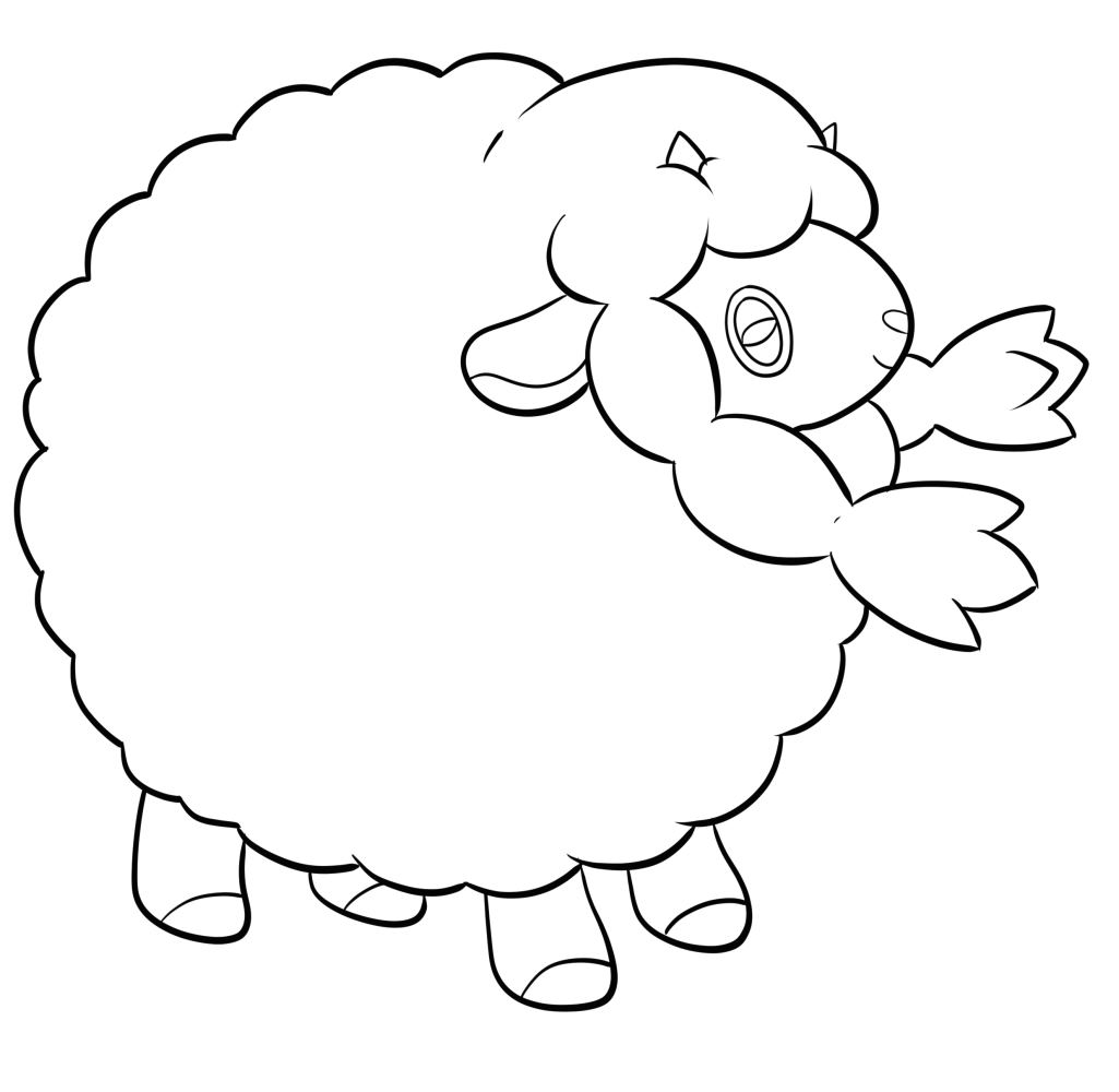 Wooloo from Pokmon coloring pages to print and coloring