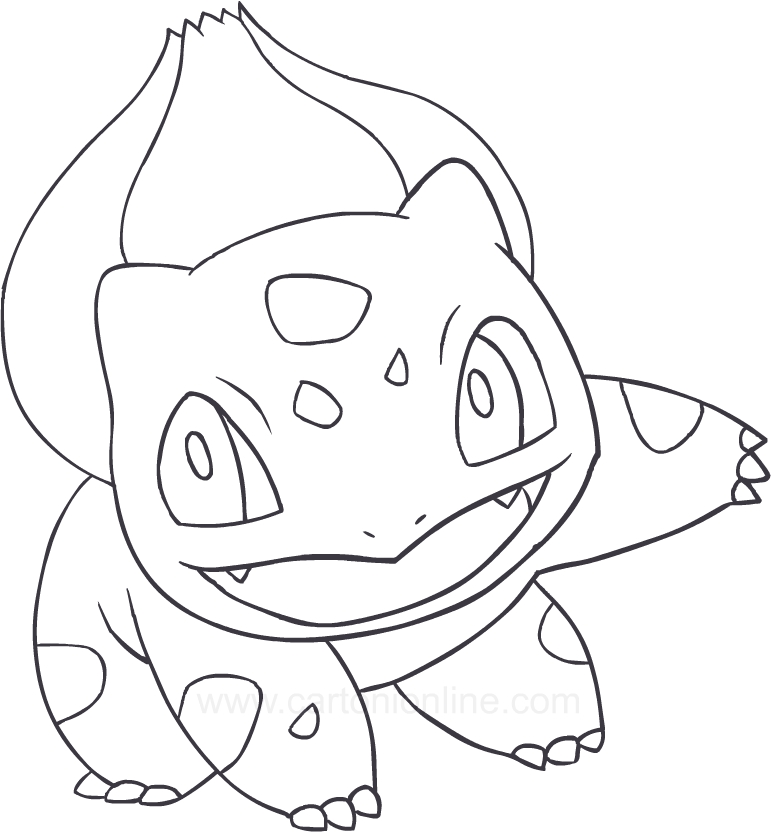 Disegno di Bulbasaur dei Pokemon da stampare e colorare