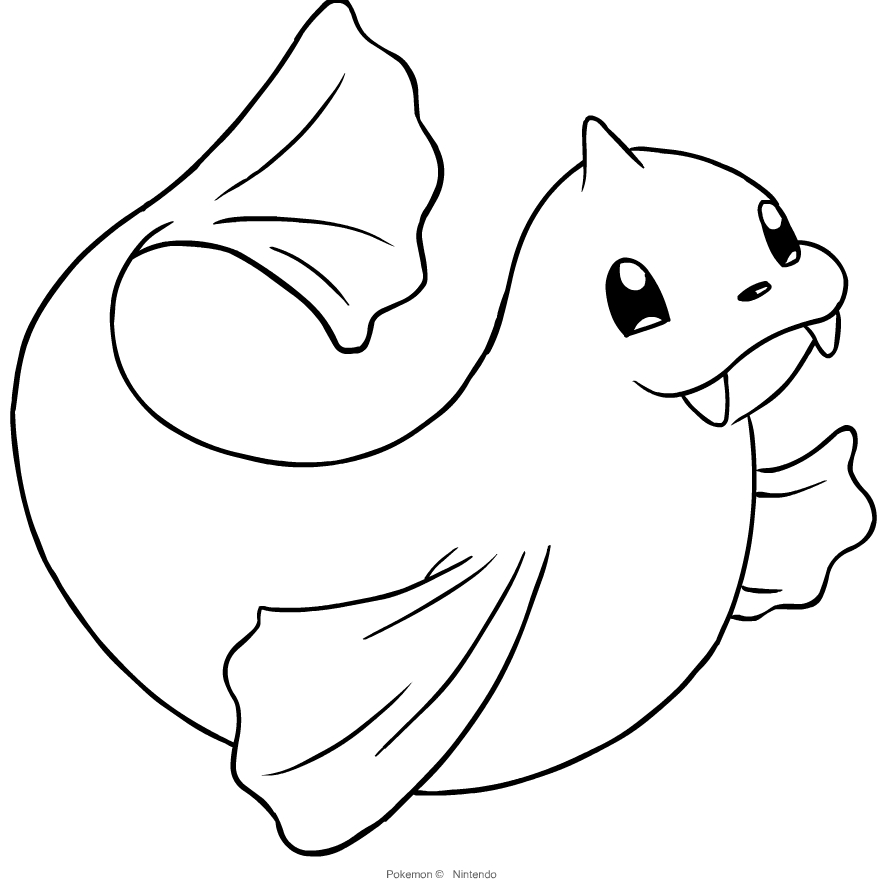 Dewgong de Pokemon para imprimir y colorear