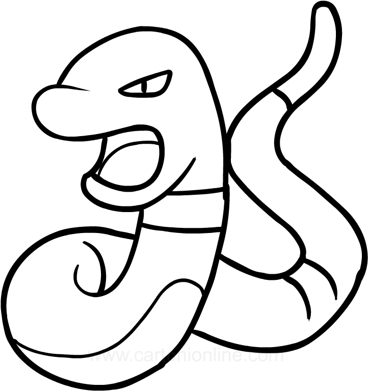 Pokemon Ekans coloring page to print and color
