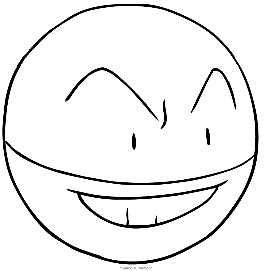 Electrode from Pokemon to print and coloring