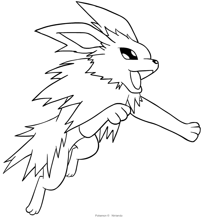 Download Jolteon Pokemon Coloring Pages - Hd Football