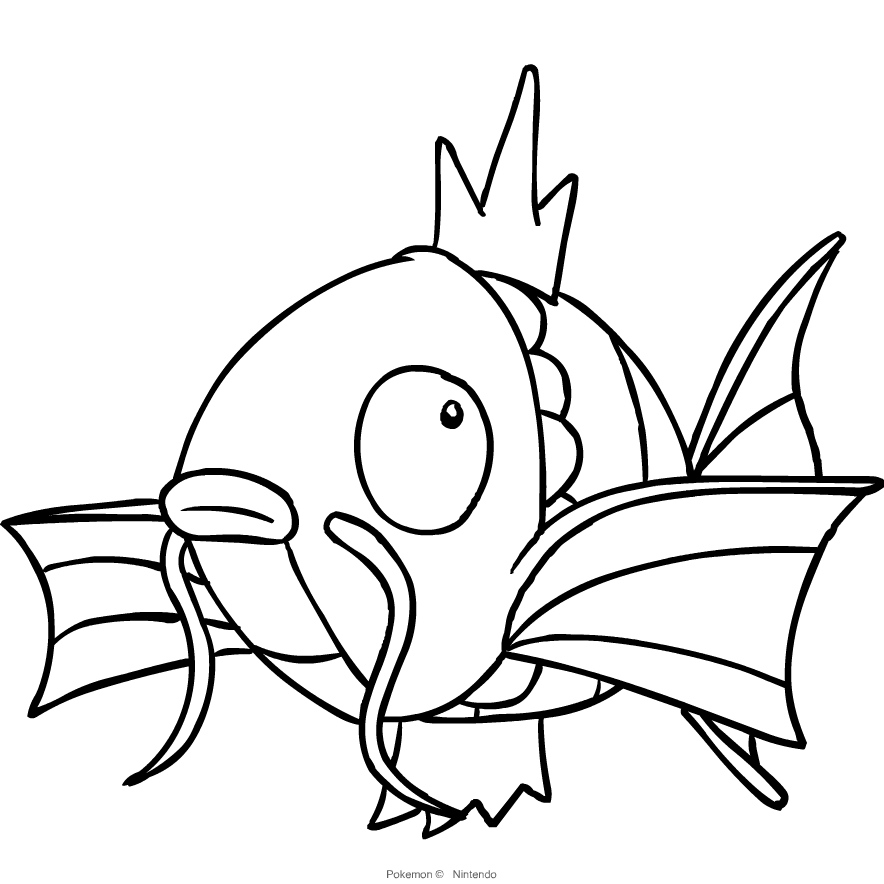 Disegno Magikarp dei Pokemon da stampare e colorare