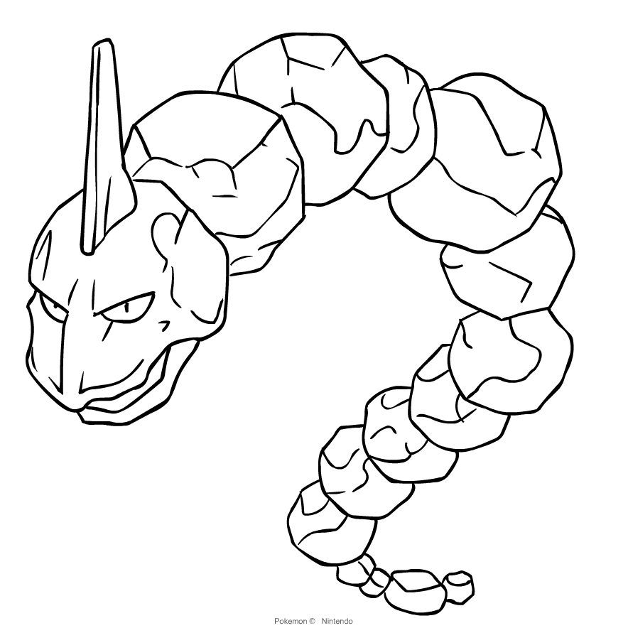 10 Desenhos de Pokémon Onix para Imprimir e Colorir