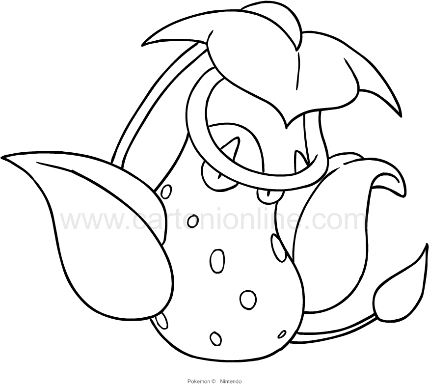 Victreebel from Pokemon coloring page to print and coloring