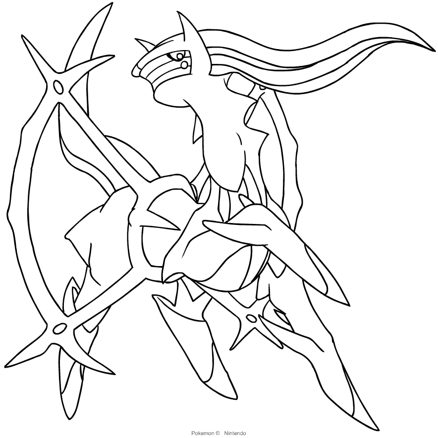 Legendary Pokemon Arceus Coloring Pages Coloring Pages