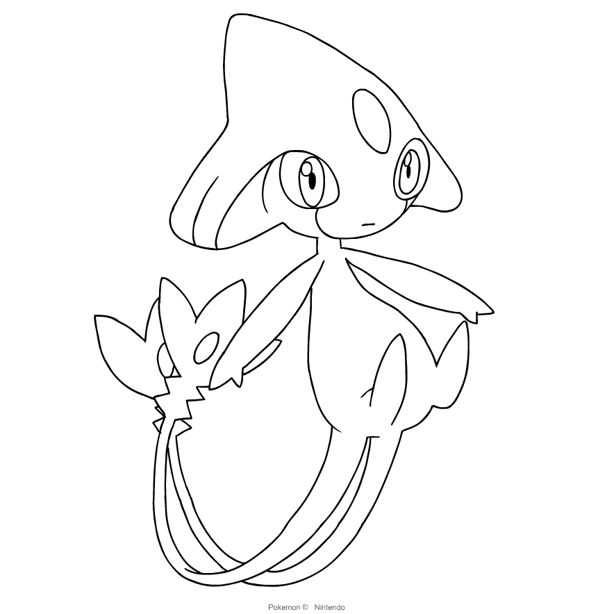 Azelf from the fourth generation of the Pokmon coloring page to print and coloring