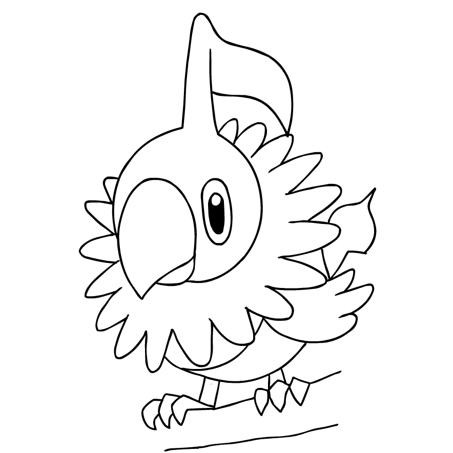 Chatot from the fourth generation Pok mon to print and color