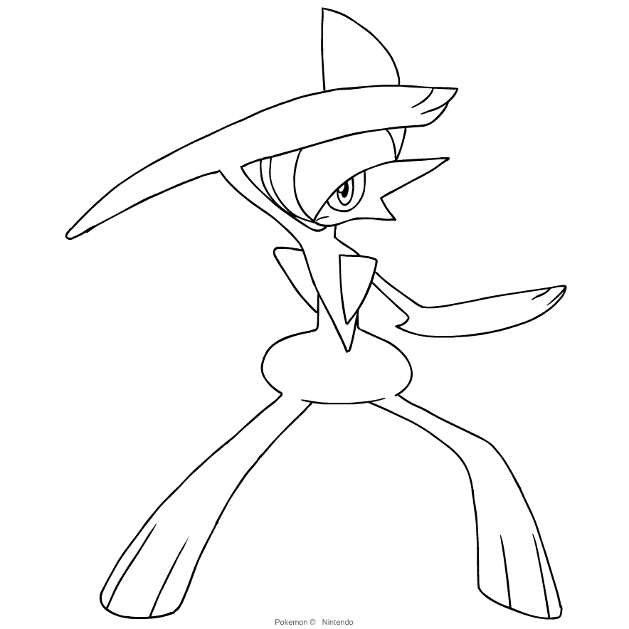 Desenhos para colorir de desenho do pokémon gallade para colorir  