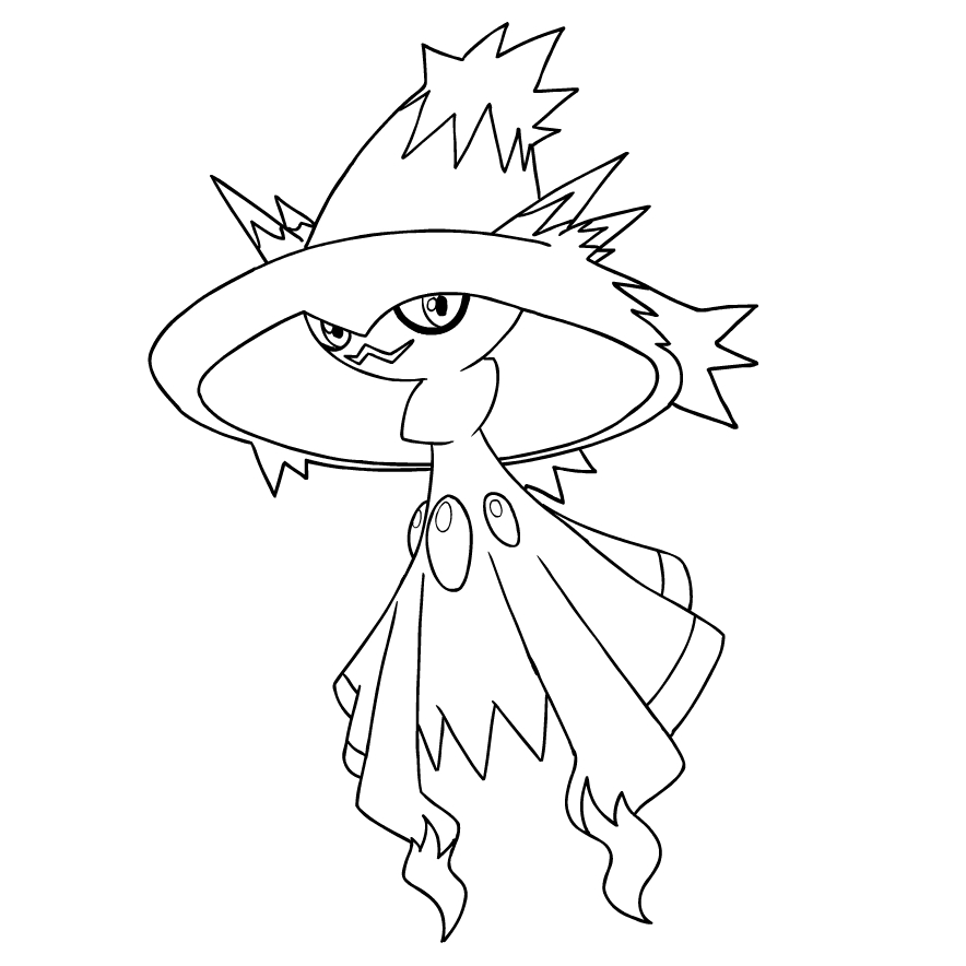 Mismagius from the fourth generation of the Pokmon coloring page to print and coloring