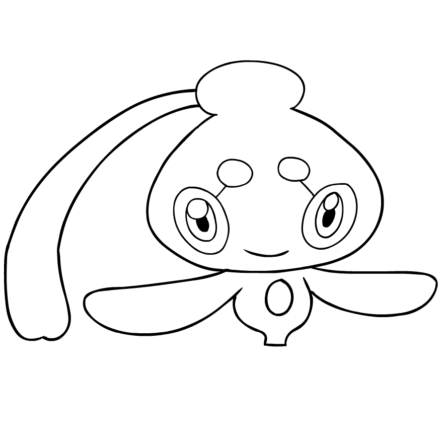 Phione from the fourth generation Pok mon to print and color
