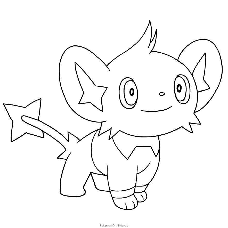 Shinx from the fourth generation of Pok mon to print and color
