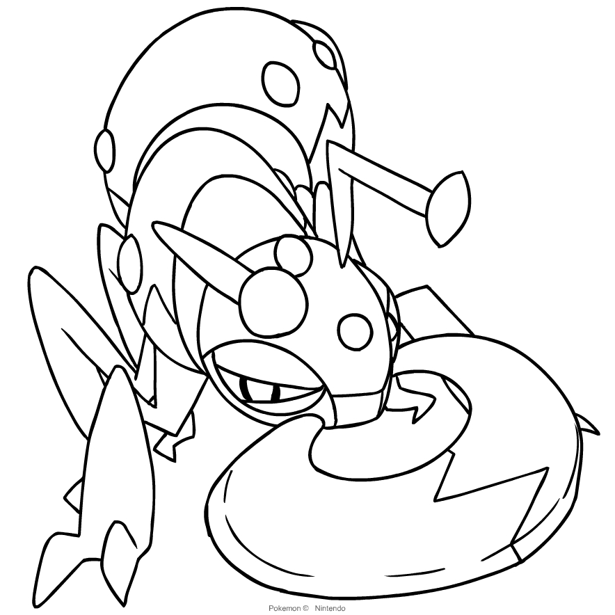 Durant from the fifth generation of Pok mon coloring pages to print and color