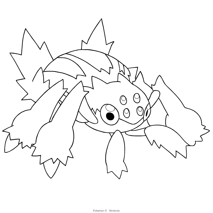 Galvantula Coloring Pages Coloring Pages
