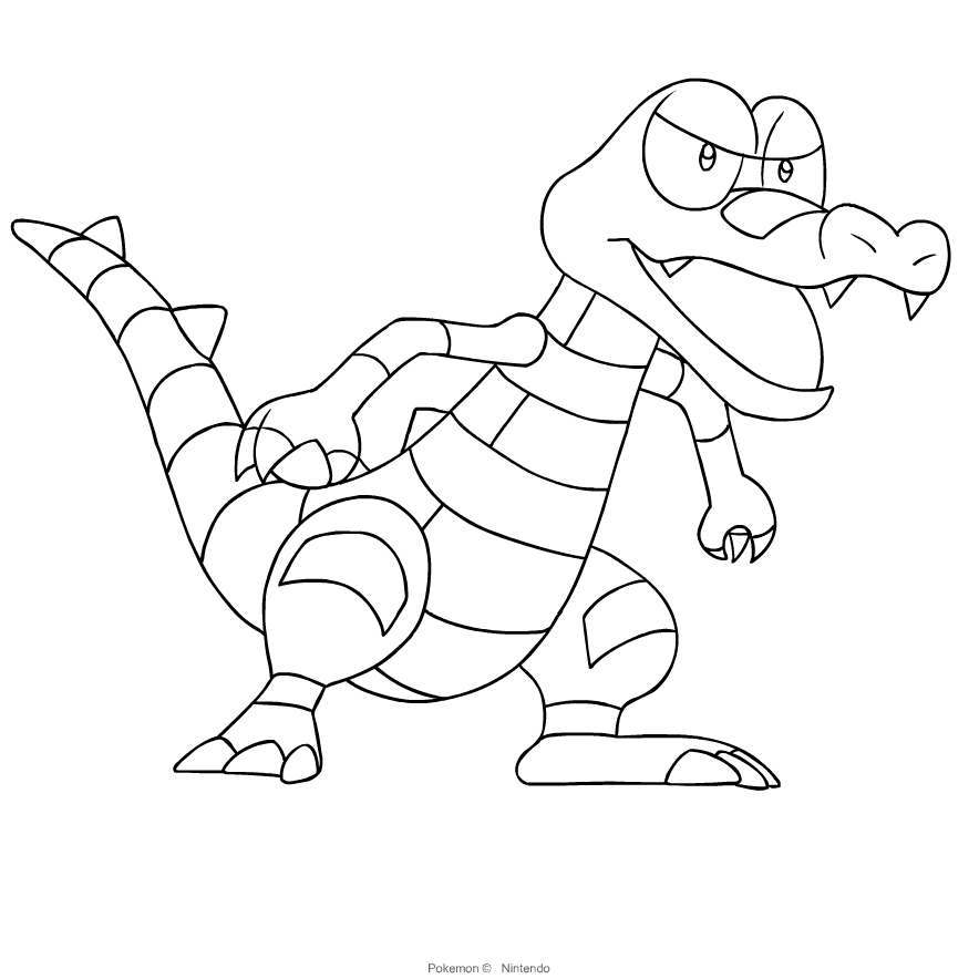 Disegno di Krokorok dei Pokmon di quinta generazione da stampare e colorare