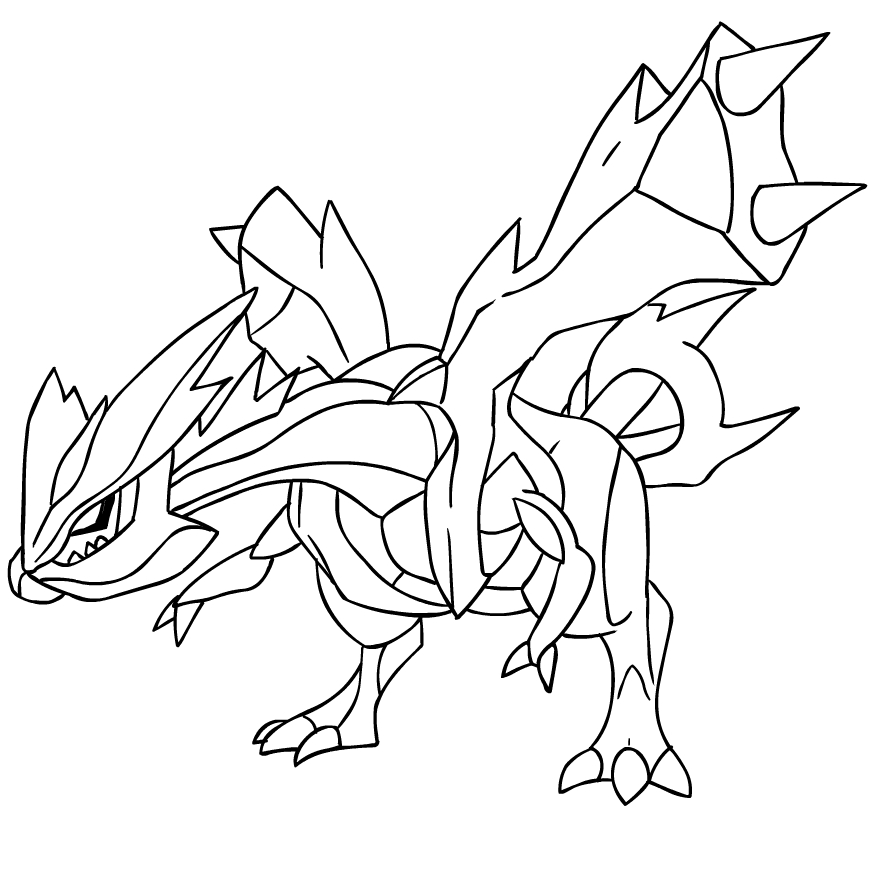 Kyurem from the fifth generation of Pok mon to print and color