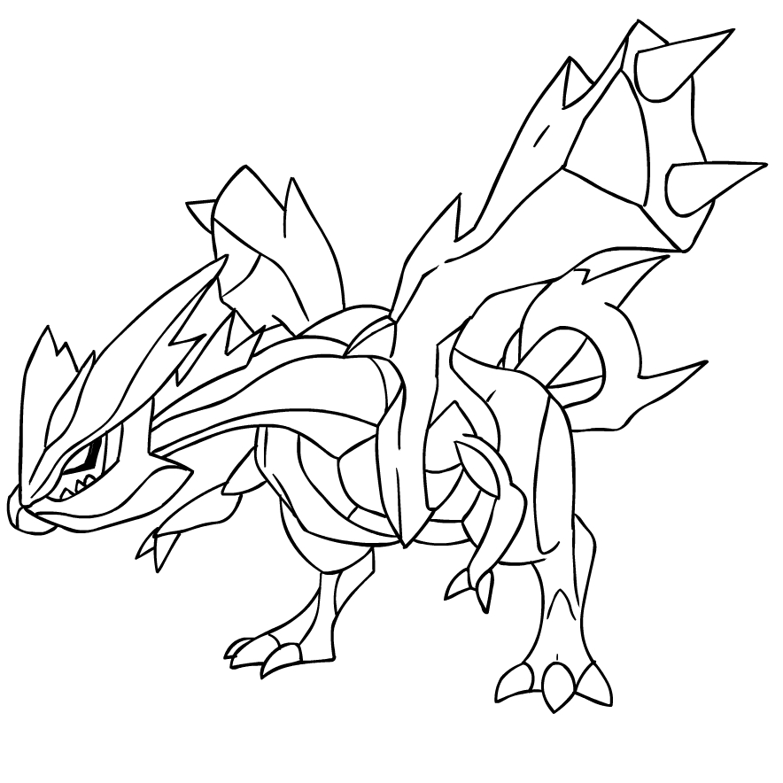 Kyurem de la cinquième génération de Pokémon à imprimer et à colorier