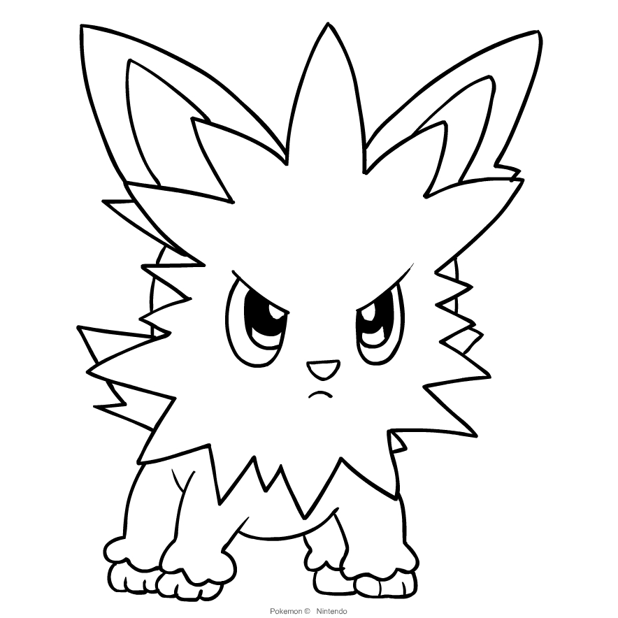 Lillipup från den femte generationen Pokémon för tryck och färg