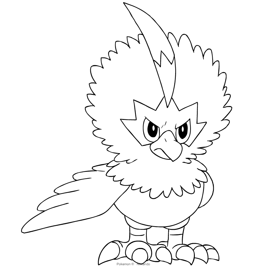 Disegno Rufflet dei Pokmon di quinta generazione da stampare e colorare