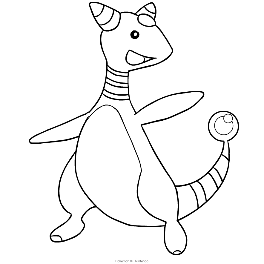 Ampharos from the second generation Pok mon to print and coloring