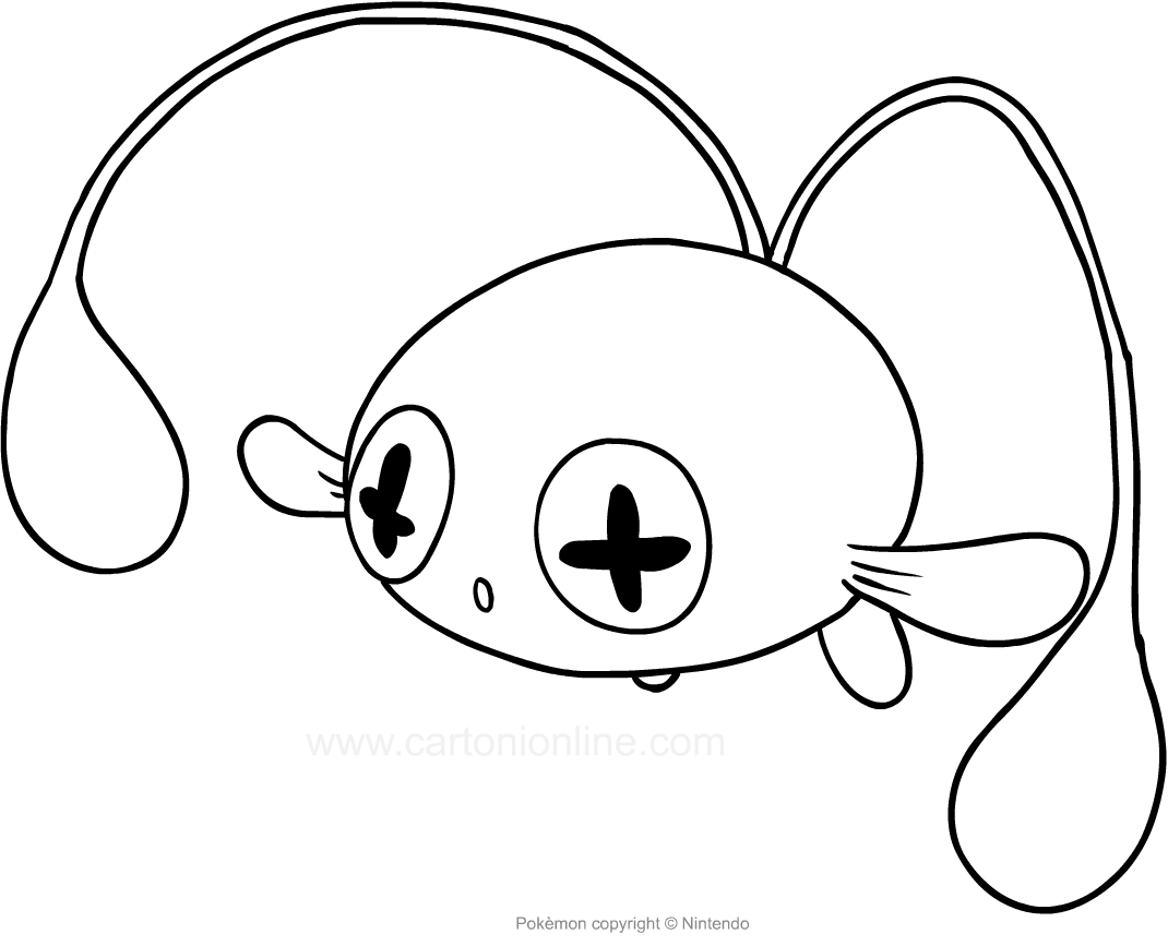 Pokemon Chinchou coloring page to print and color